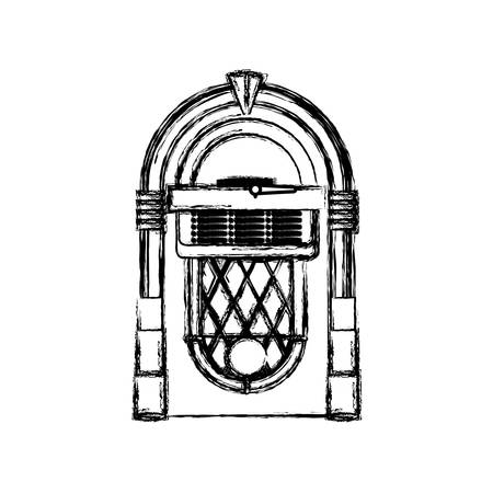 Jukebox vintage rockola icon vector illustration graphic designのイラスト素材