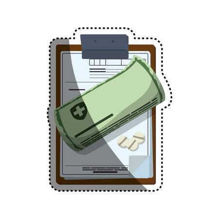 Medical report document icon vector illustration graphic designのイラスト素材