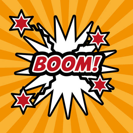 pop art boom comic bubble speech explotion vector illustration eps 10のイラスト素材