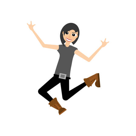 cheerful woman party celebration vector illustration eps 10のイラスト素材