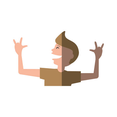 fun guy celebration happy vector illustration eps 10のイラスト素材