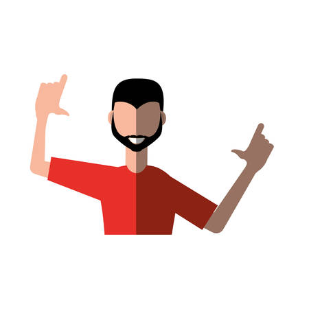 fun guy celebration happy vector illustration eps 10のイラスト素材