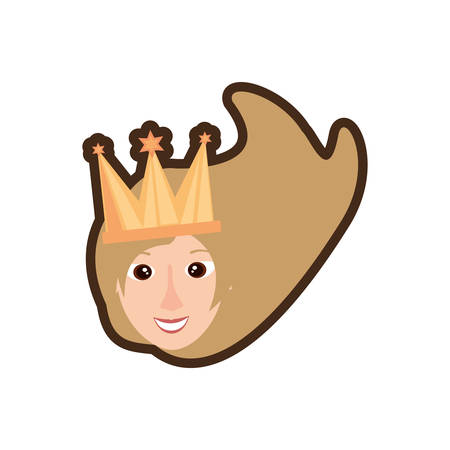 Head girl crown celebration vector illustrationのイラスト素材