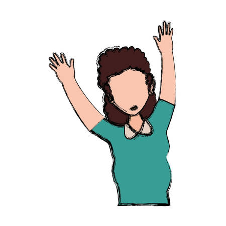 female woman adult pregnancy faceless vector icon illustrationのイラスト素材