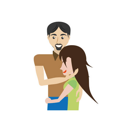 couple romantic caressing image vector illustration eps 10のイラスト素材