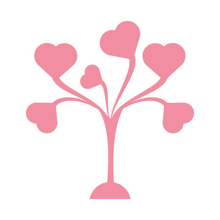 cute tree leaves shape heart vector illustration eps 10のイラスト素材