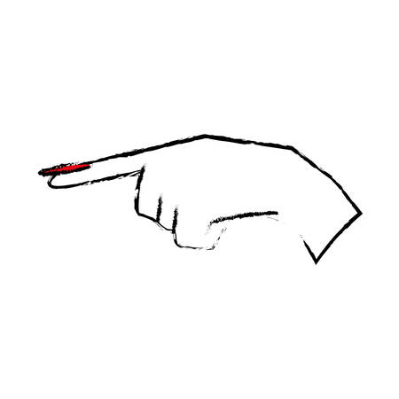 Hand female pointer image sketch vector illustration eps 10.のイラスト素材