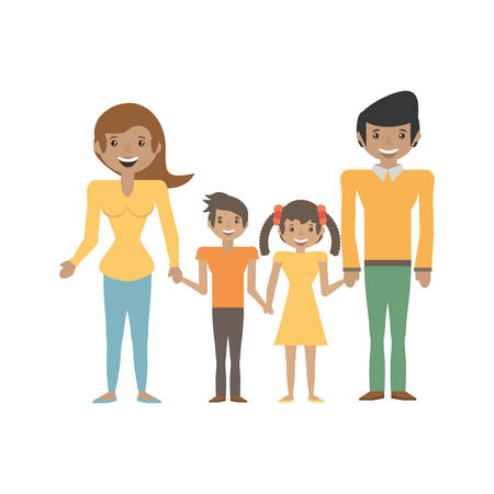 Happy family love members vector illustration eps 10.のイラスト素材