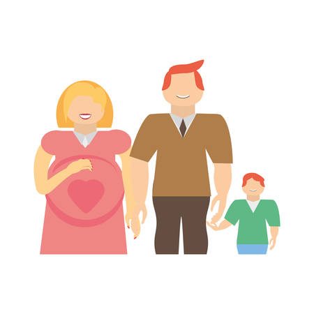 Family pregnancy couple image vector illustration eps 10.のイラスト素材