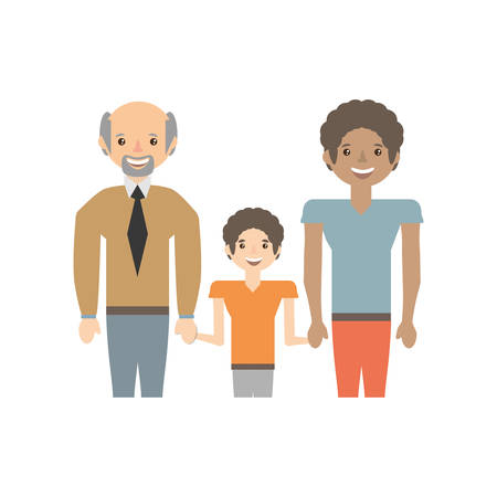 Portrait people family happiness vector illustration eps 10.のイラスト素材