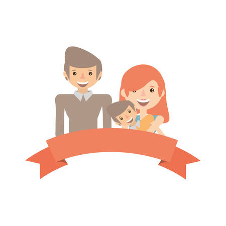 Happy family love members vector illustration eps 10.のイラスト素材