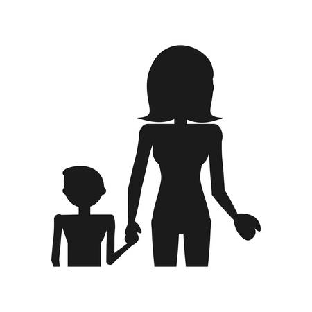 Pictogram family people lifestyle vector illustration eps 10.のイラスト素材