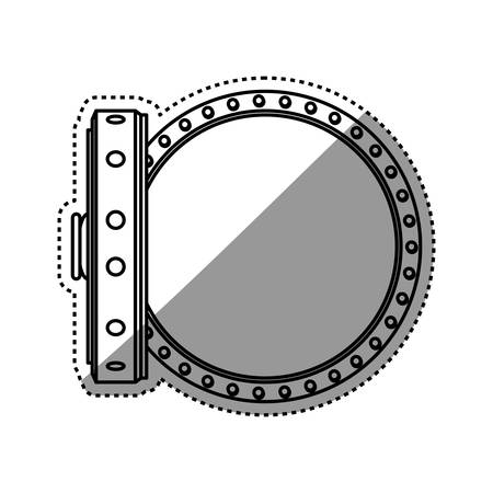 vault safe deposit bank empty vector icon illustrationのイラスト素材