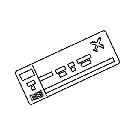 flight ticket paper vector icon illustration graphic designのイラスト素材