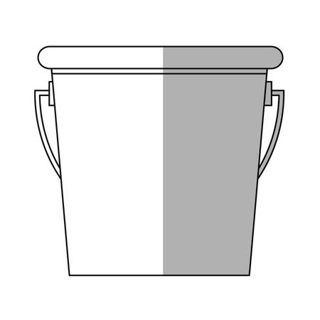 bucket icon over white background. vector illustrationのイラスト素材