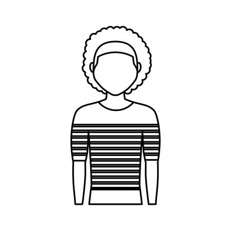 man cartoon wearing casual clothes icon over white background. vector illustrationのイラスト素材