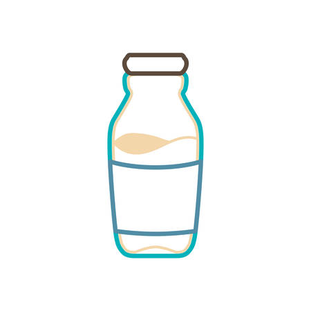 Milk glass bottle vector illustration graphic designのイラスト素材