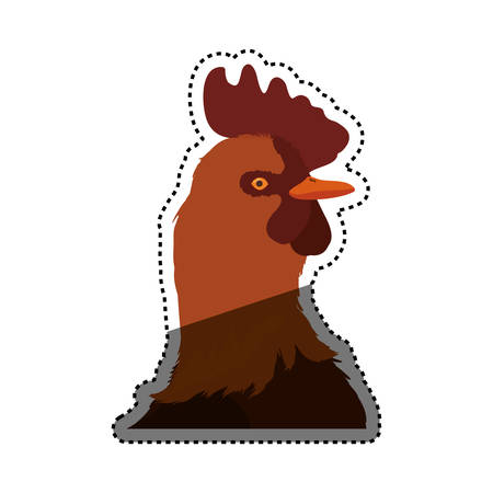 Rooster farm animal vector illustration graphic designのイラスト素材