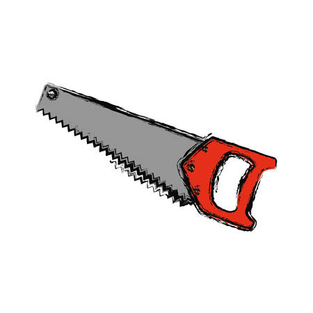 handsaw carpentry tool vector icon illustration graphic designのイラスト素材