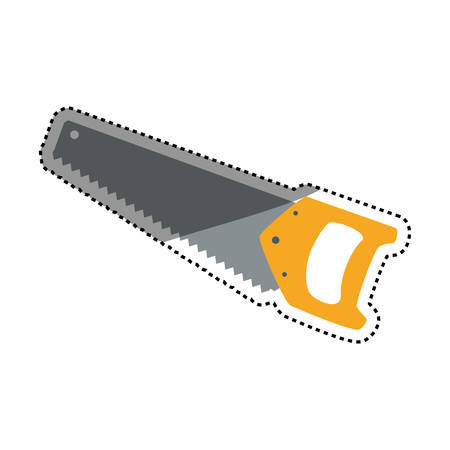 handsaw carpentry tool vector icon illustration graphic designのイラスト素材