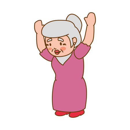 grandmother elder person vector icon illustration graphic designのイラスト素材