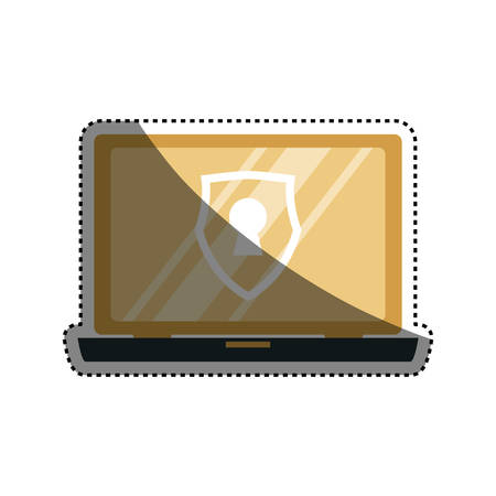 computer lock security privacy vector icon illustrationのイラスト素材