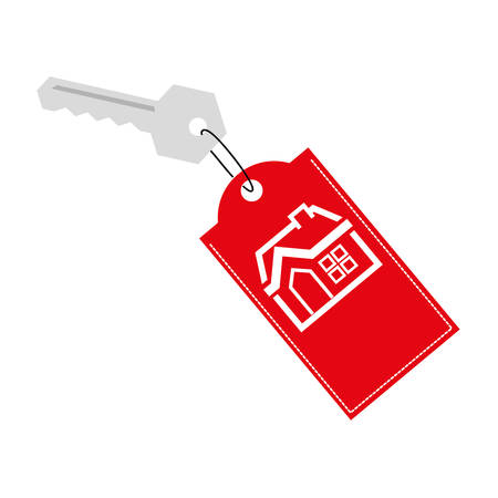 house and key  line icon image vector illustration designのイラスト素材