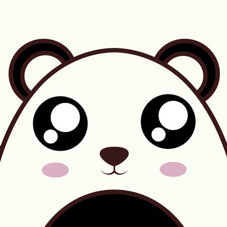 panda bear animal icon . colorful design. vector illustrationのイラスト素材