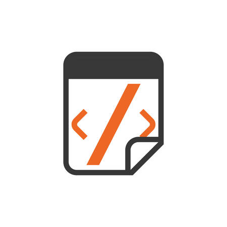 HTML programming code icon vector illustration graphic designのイラスト素材