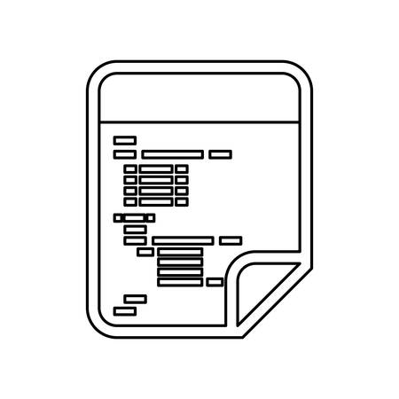 HTML programming code icon vector illustration graphic designのイラスト素材