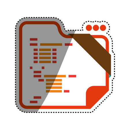 HTML programming code icon vector illustration graphic designのイラスト素材