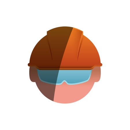 Construction worker profile icon vector illustration graphic designのイラスト素材