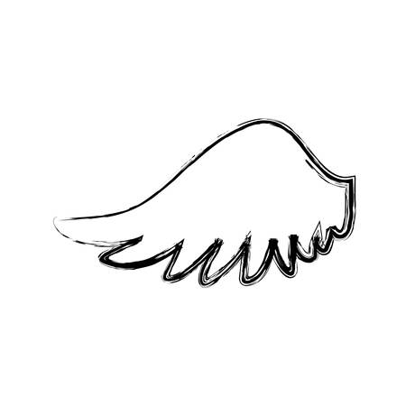 Feathers wing silhouette icon vector illustration graphic designのイラスト素材
