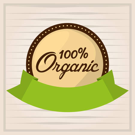 organic food fresh nutrition emblem vector illustration eps 10のイラスト素材