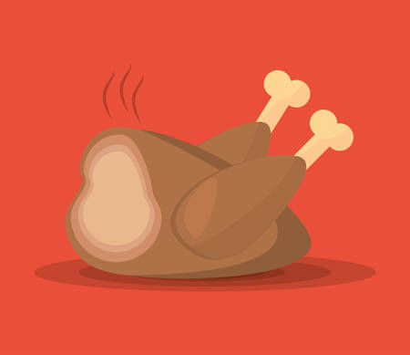 grilled chicken roasted food image vector illustration eps 10のイラスト素材