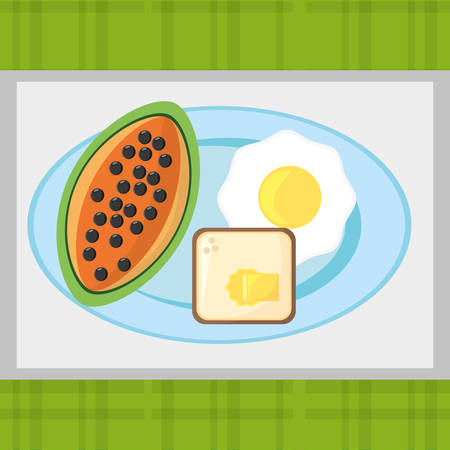 breakfast food fresh health image vector illustration eps 10のイラスト素材