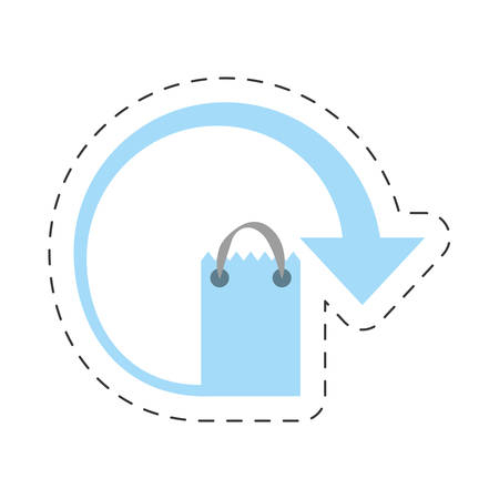 paper bag gift delivery merchandise vector illustration eps 10のイラスト素材