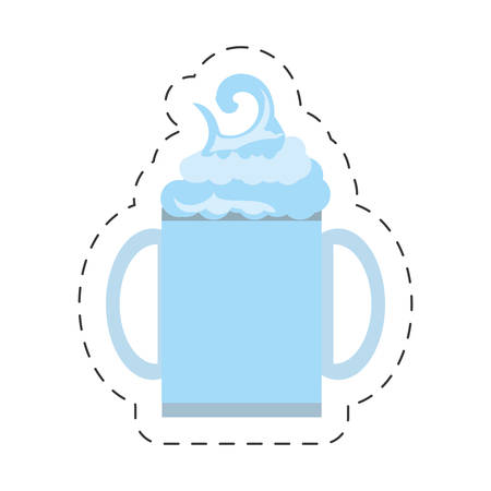 freshly smoothie healthy beverage cut line vector illustration eps 10のイラスト素材