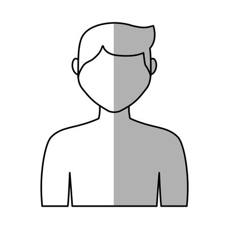 man cartoon icon over white background. vector illustrationのイラスト素材
