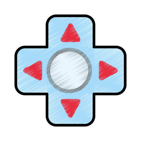 Gamepad cross isolated icon vector illustration graphic designのイラスト素材