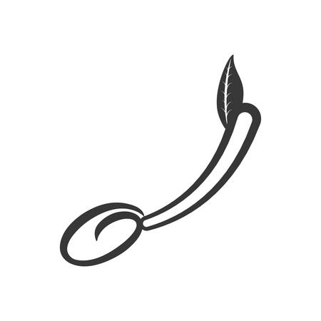 spoon chicken organic food outline vector illustration eps 10のイラスト素材
