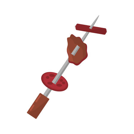 skewer snack barbecue picnic vector illustration eps 10のイラスト素材