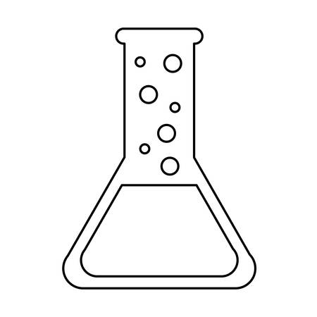 chemical flask icon over white background. vector illustrationのイラスト素材