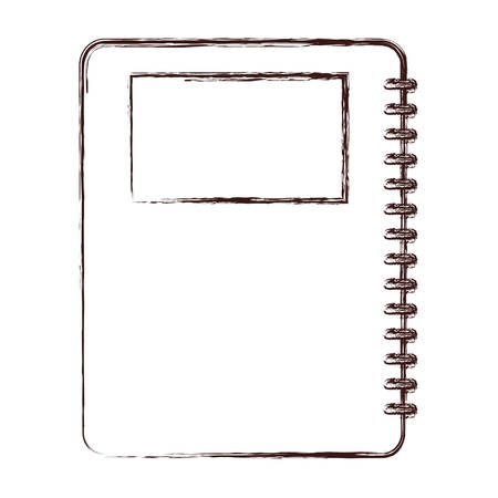 Notebook icon over white background. vector illustrationのイラスト素材