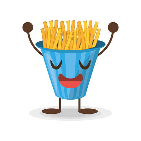 french fries fast food vector illustrationのイラスト素材