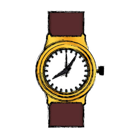Luxury wristwatch clock icon vector illustration.のイラスト素材