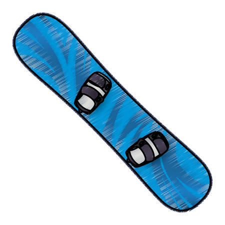 Snowboard sport equipment icon vector illustration graphic designのイラスト素材
