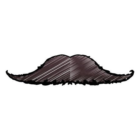 Vintage male mustache editable vector illustration designのイラスト素材