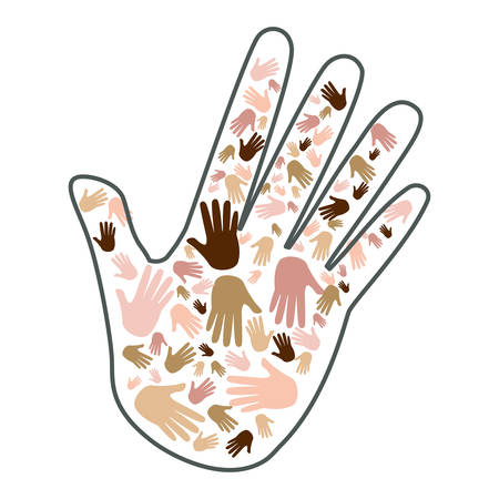 Human hands symbol icon vector illustration graphic designのイラスト素材