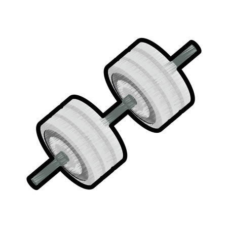 Gym and fitness equipment icon vector illustration graphic designのイラスト素材